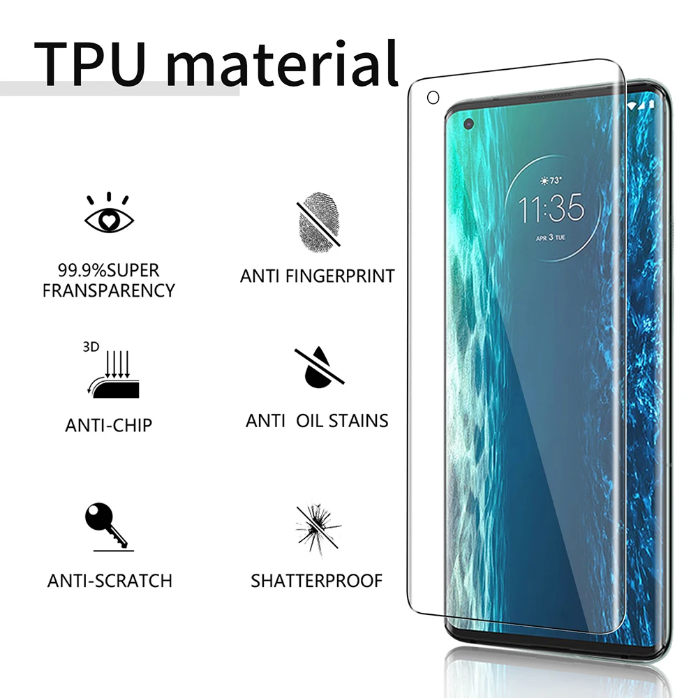Гидрогелевая пленка для Motorola Edge Plus + XT2063-3 защитная экрана (не закаленное стекло) |