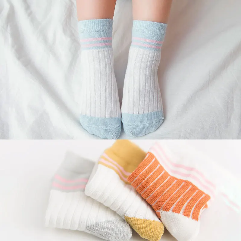 

Spring And Summer New Style Cotton Stripes Children Socks Men And Women Baby Smart Temperature Detector Color Changing Children