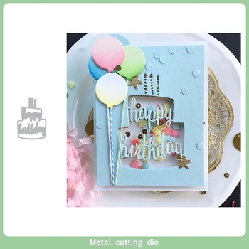 

Metal Cutting Dies for Scrapbooking Crafts Birthday Cake Dies Stencils Card Make Paper Photo Album Template Decorative Die Cut