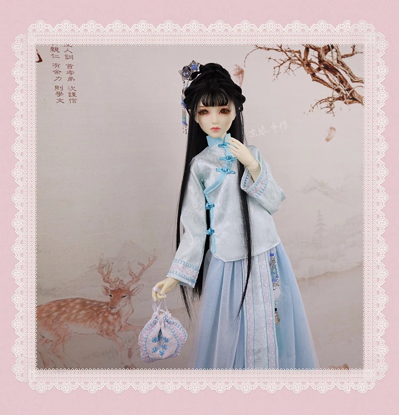 1/3 BJD аксессуары для одежды кукла Китайский древний костюм платье+ рубашка+ сумка для BJD/SD, не включает в себя куклы, обувь, парик и другие E2589