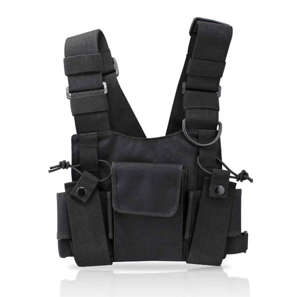 Chest Harness Front Pack Pouch Holster Carry Case for Baofeng UV-5R UV-82 UV-9R UV-XR TYT TH-UV8000D MD-380 Walkie Talkie (5)