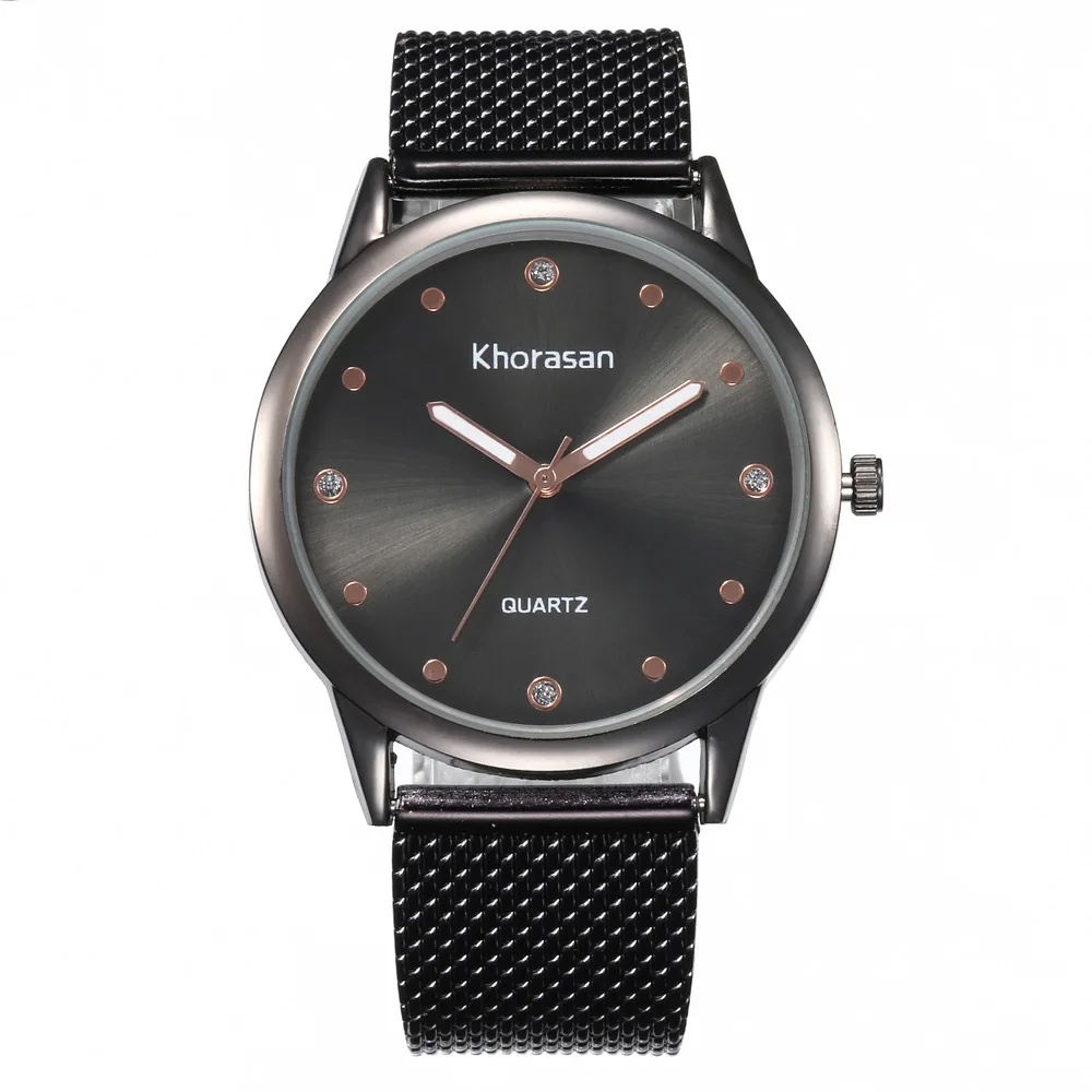 

Khorasan New Style Women's Model Plastic Mesh Belt Watch Women's Simple Measuring Quartz Watch Students Watch