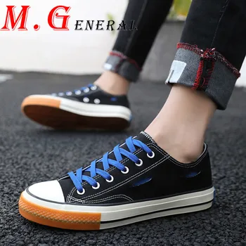 

Walking Lace-up Men's Shoe Summer Low Top Canvas Sneakers Man Black Vulcanized Mens Casual Shoes Flats Breathable Board Shoes C4