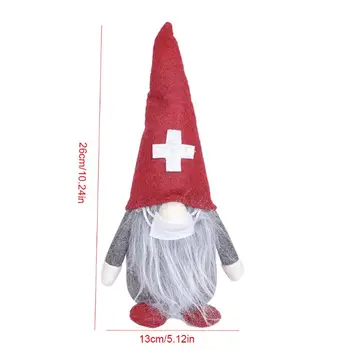 

Christmas Long Hat Doctor Nurse Swedish Gnome Santa Plush Doll Toys Xmas Gift R7RC