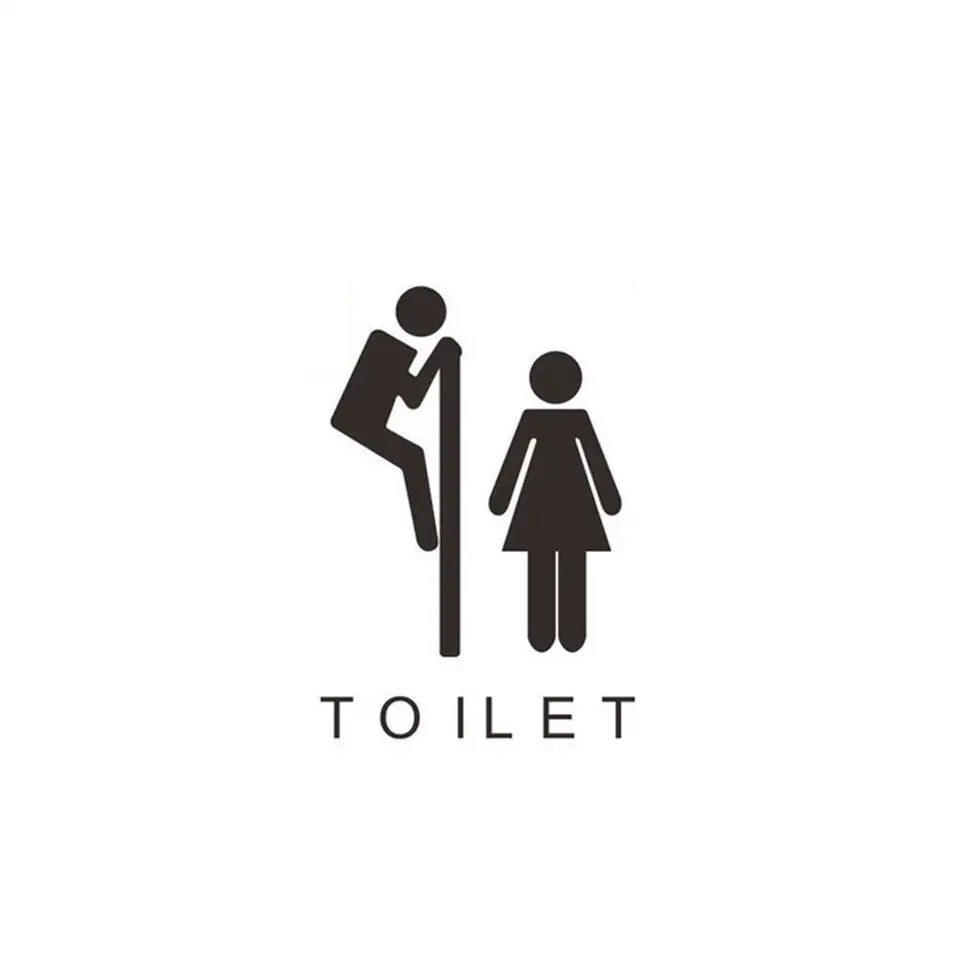 2 Adesivi Murali Divertenti Per Bagno – Frasi E Citazioni, Decorazione Parete In PVC 30x25 Cm, Nero - 2
