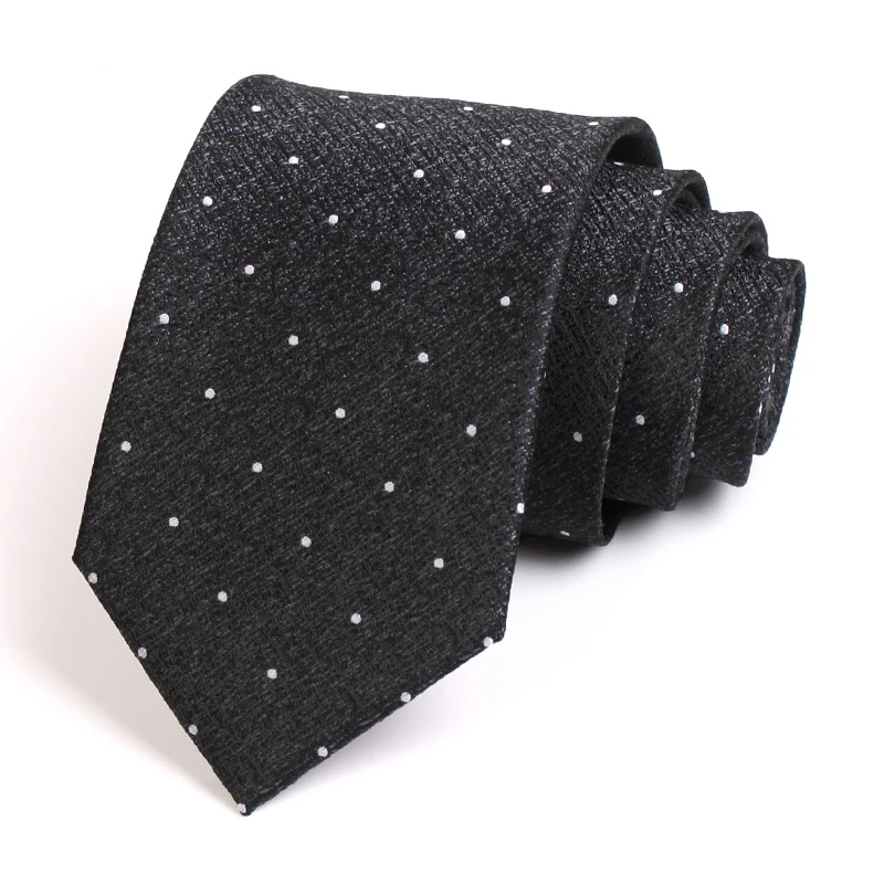 

2020 Brand New Classical 8CM Wide Black Ties For Men Business Suit Work Party Necktie Male High Quality Fashion Formal Neck Tie
