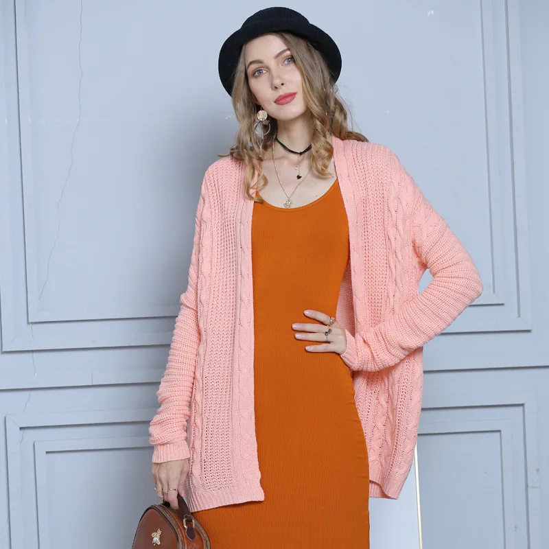 

2020 Autumn Women's New Oversize Slim Causal Sweater OL Commute Open Stitch Sweater Shirt