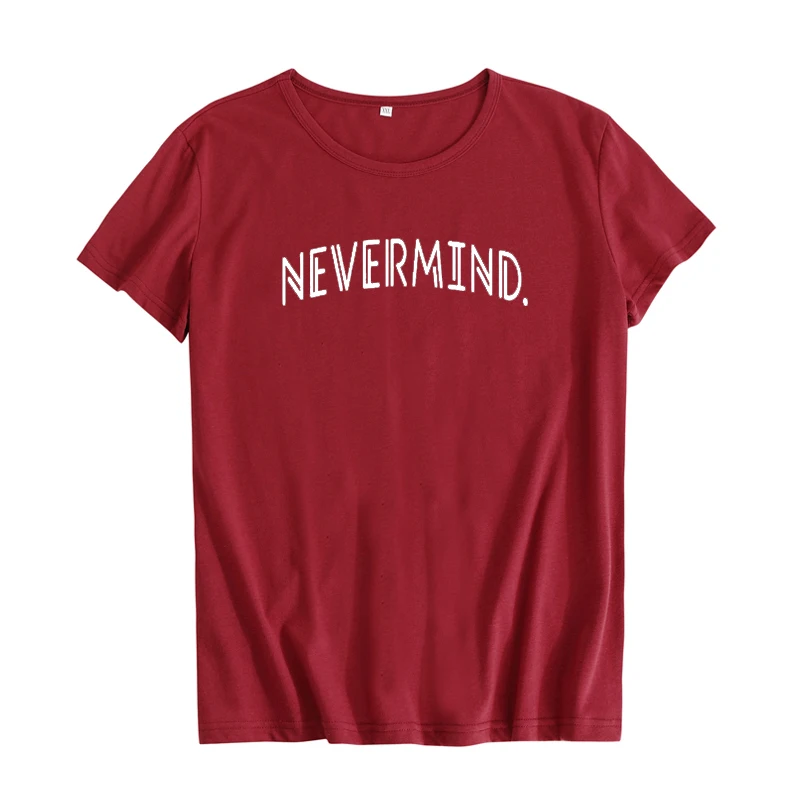 Футболка женская Nevermind черная/белая футболка в стиле Харадзюку панк рок|tee shirt