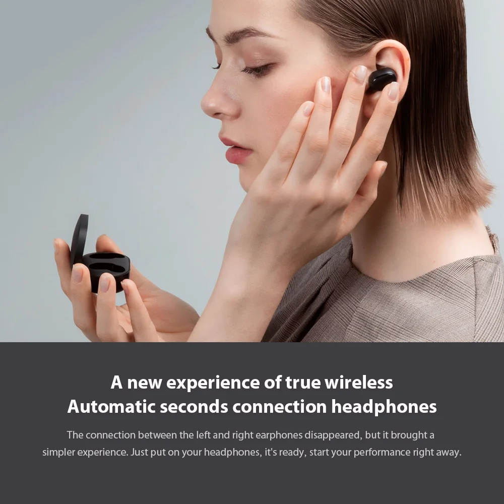 Xiaomi Headset Redmi AirDots Wireless Earphones Xiao Mi Wireless Earbud Mini Dual Bluetooth V5.0 3D Sound Earbuds with Dual Mic