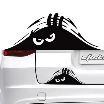

1 Piece Peeking Monster Stickers PVC Vinyl Decorations Water Resistant Fittings For Auto Window Car Sticker