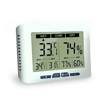

Digital Thermo Hygrometer Indoor Humidity Temperature Monitor ℃/℉ Switch for Home, Office, Greenhouse, Warehouse.
