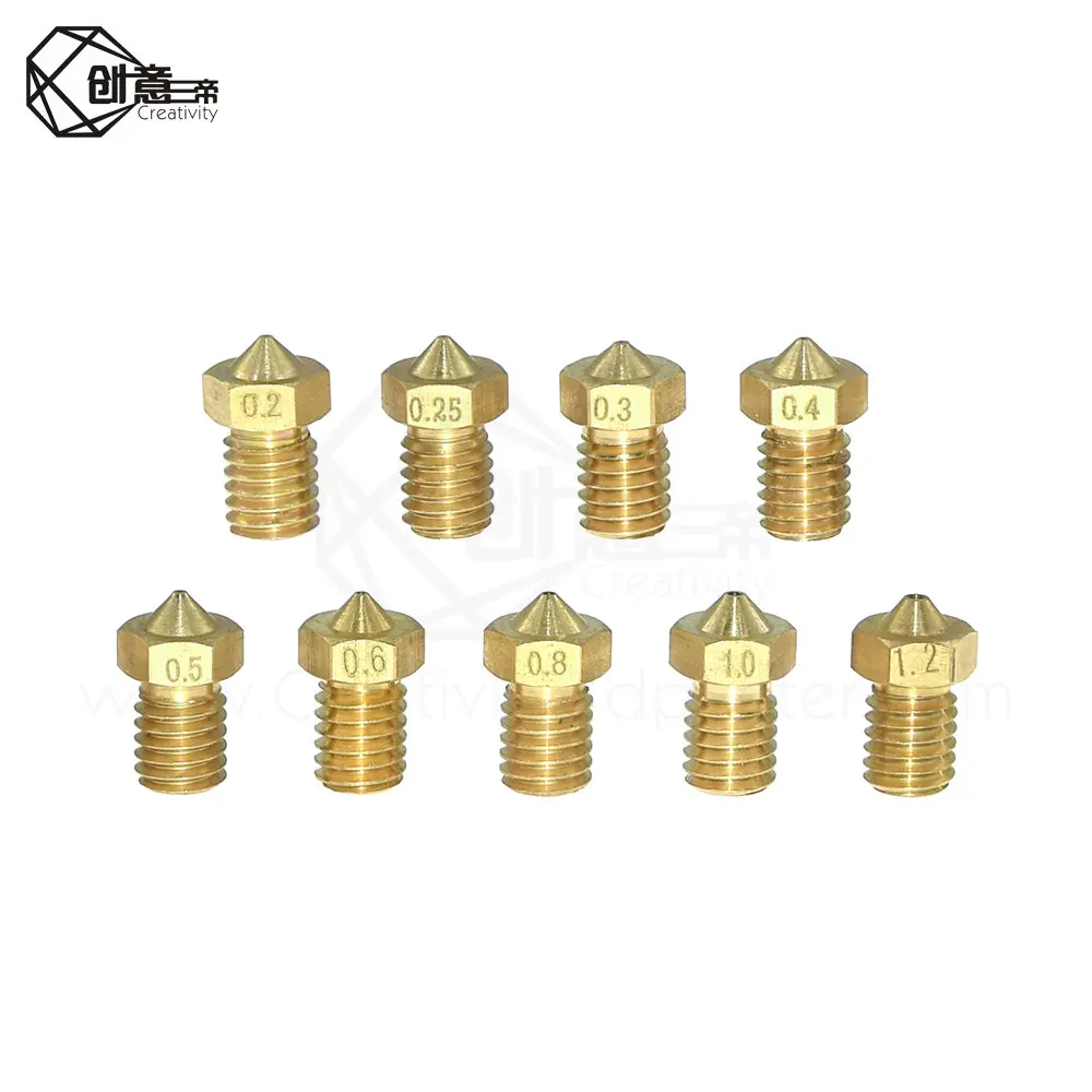 Латунная насадка 3D V6 или V5 J head Hotend 1 75 мм 10 шт. детали для принтера|Детали и