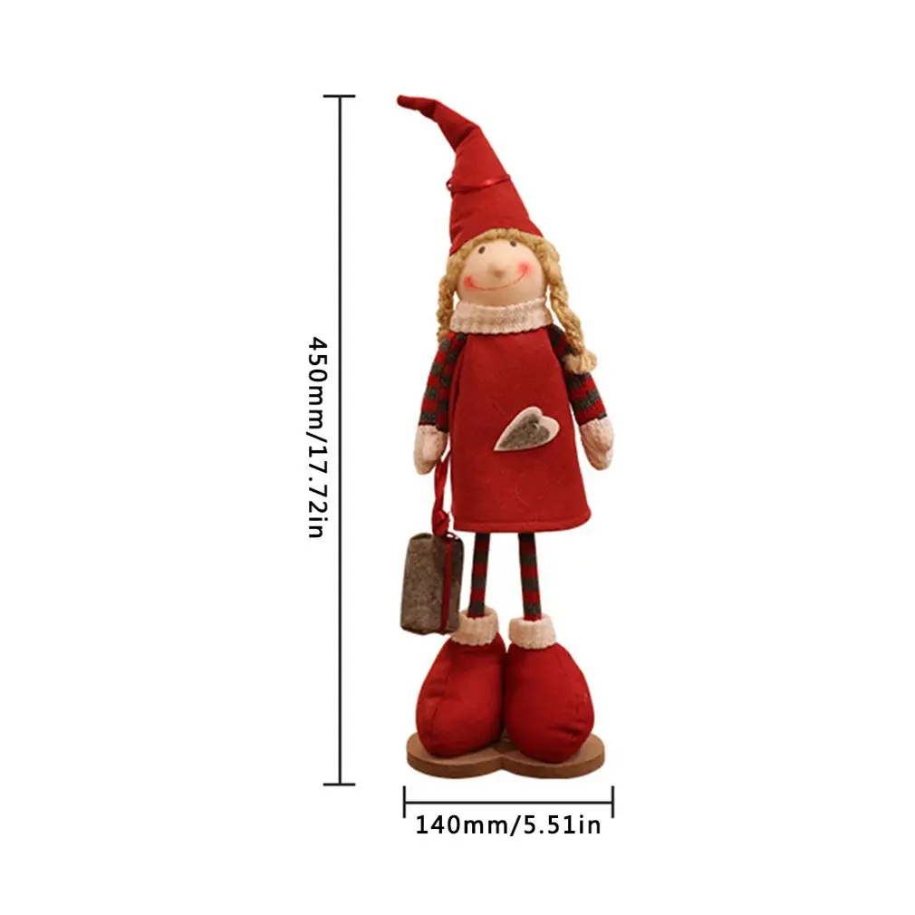 Christmas Elf Figurine Christmas Doll Santa Claus Elf Male And Female Doll Christmas Decoration Doll