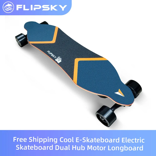 Monopatín eléctrico Cool e-skateboard, Motor de doble eje, Longboard con  batería y control remoto, sk8