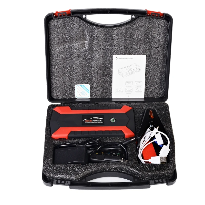  High Quality New 4 USB Portable Car Jump Starter Pack Booster Charger Battery Power Bank 89800mAh