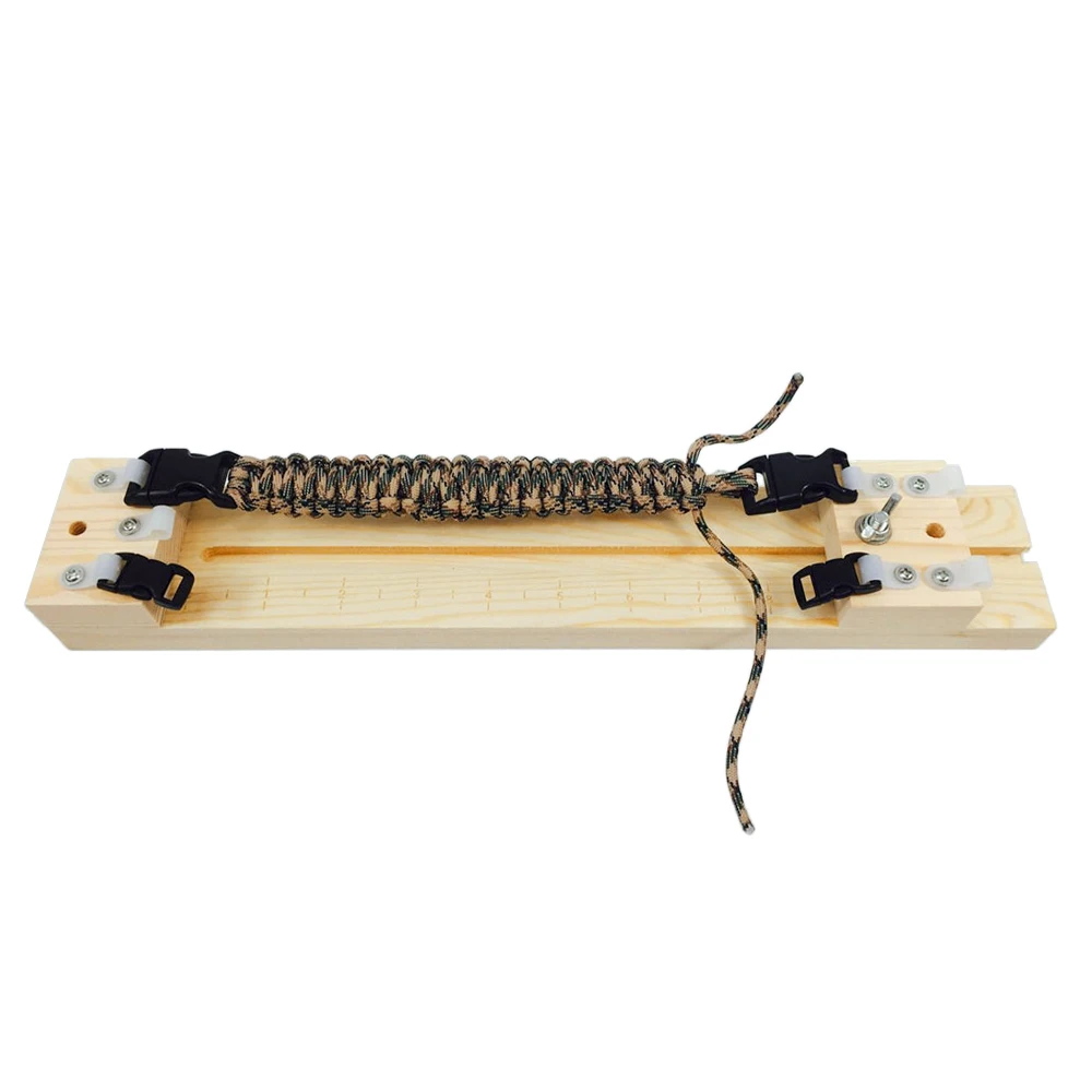 Wood Bracelet Jig Tool Survival Wristband Knitting Tool DIY Braiding Paracord Maker Outdoor Paracord Weaving Tool Kit