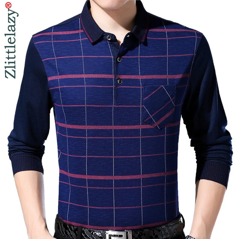 Брендовая Повседневная зимняя плотная теплая рубашка поло с карманами для фитнеса, мужская рубашка из Джерси, мужские рубашки поло, модная одежда 02120