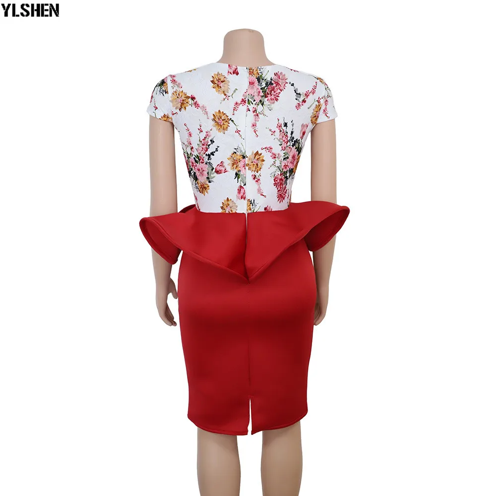 African Dresses For Women African Clothes Africa Dress Print Dashiki Ladies Clothing Handmade Flower Ankara Grown African Dress 06