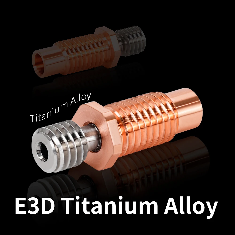 de titânio, bocal de impressora 3D, hotend aquecedor bloco, 1,75mm