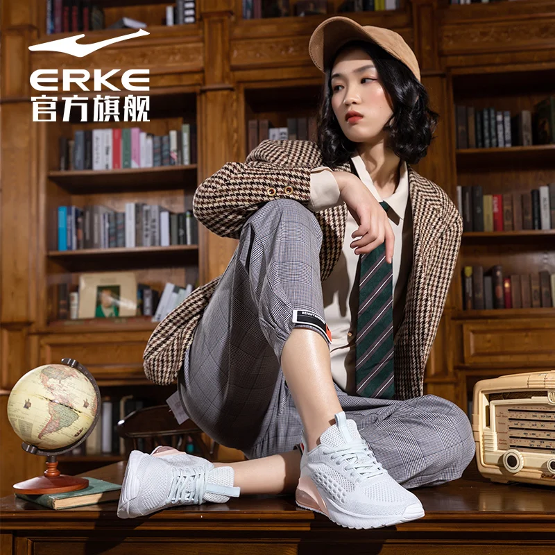 Erke running shoes new autumn 2020 women's air cushion running shoes comfortable and cushioned running shoes