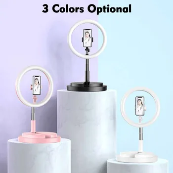 

Selfie Ring Light with Adjustable Fold Stand, 3 Modes 128 LED Ring Light with Phone Holder for Vlogs, Live Stream, Phone,YouTube