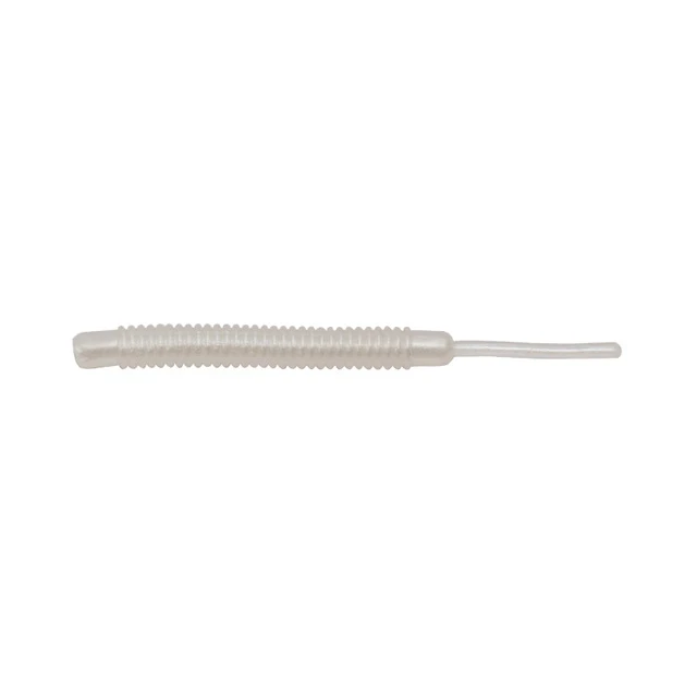 TSURINOYA AJING Soft Fishing Lure 20PCS/Lot Small Single Needle Tail Soft Jig Lure Artificial Inssect Shad Worm Bait 48mm 0.2g - Цвет: Серебристый