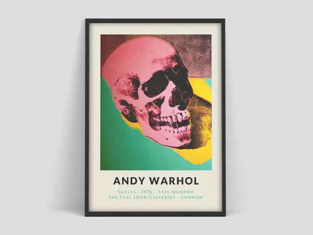 Andy Warhol Skull Poster, Art Exhibition Exhibition Art, Modern Minimalist, Warhol Wall Art, Museum Of Modern Art - & Calligraphy - AliExpress