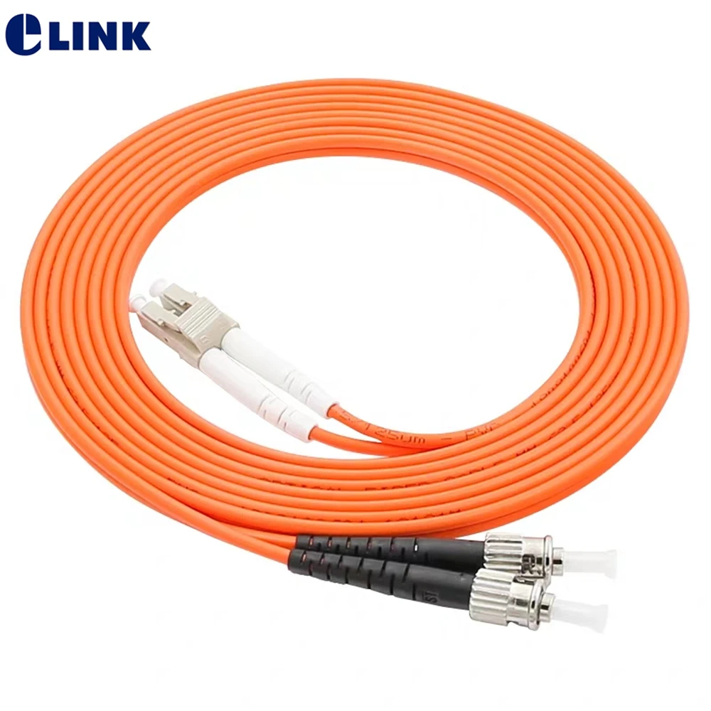 10pcs fiber optic patch cord LC-ST duplex 1 2 3 5 7 10M 50/125 62.5/125um ST-LC OM1 OM2 dual ftth jumper free shipping IL&lt0.3dB |