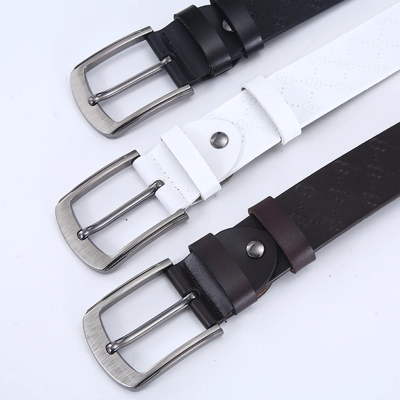 Aoluolan men Genuine leather belts Luxury designer Pin buckle belt Quality second layer cow skin strap male width 3.8 cm | Аксессуары