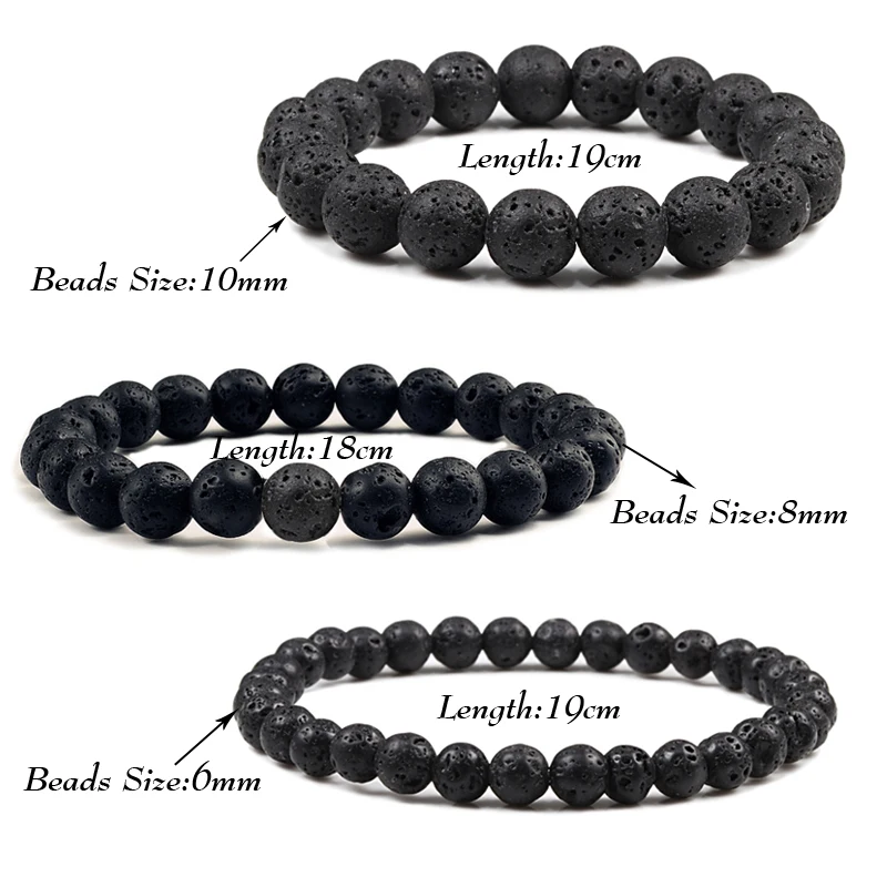 Natural Stone 6/8/10mm Beads Tiger Eye Bracelet Classic Men Women Buddha Black Lava Bracelets Minimalist Yoga Meditation Jewelry - Image 6