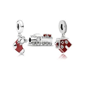 

2020 New Exquisite All-match Socks Train House Bracelet Charm, Classic Personalized Jewelry For Girlfriend Family Christmas Gift