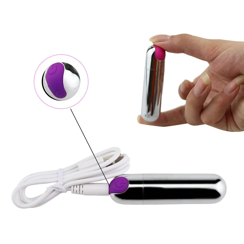 Good Healthy USB Rechargeable Mini Bullet Vibrator 10 Speed Waterproof Clitoris Stimulator Anal Massager