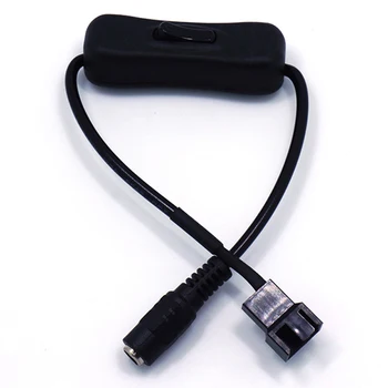 

Copper DC 5521 to 4Pin PWM Computer PC Router Fan Power Swith Adapter Cable 12V