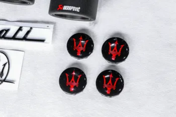 

Maserati Wheel Caps hub Rim center Covers Red Black Fit for Levante Ghibli Quattroporte Gran Turismo
