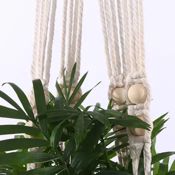 

1set Plant Flower Hanger Plant Holder Cotton Macrame Plant Hanger Plant Basket Balcony Decoration Holder