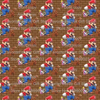 

Super Mario Bros Yoshi Peach Princess Luigi Shy Guy Odyssey Donkey Kong rayon Cotton Fabric Sewing Material Patchwork DIY Baby