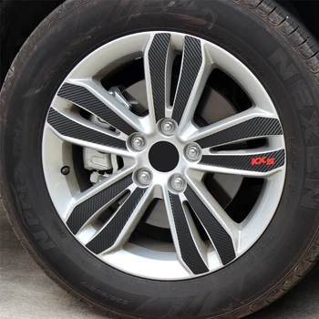 

Carbon Fibre Vinyl Car Wheel Hub Sticker Strip Rim Care Protector Decal Trim For KIA Sportage 4 2016 2017 2018 2019 Accessories