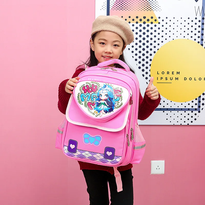 

Cartoon Bag Young STUDENT'S GIRL'S Spine-1-3 Grade Boy 4-6 Grade Ultra-Light BOY'S Children Backpack