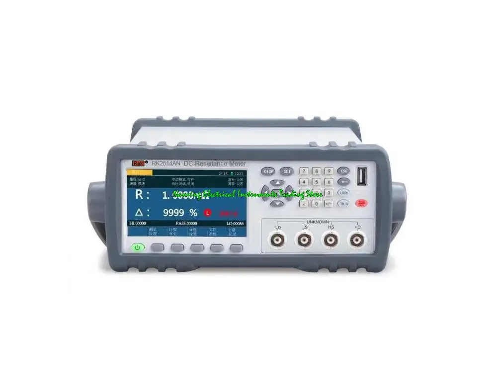 RK2514AN DC 저 저항 테스터 0.1uΩ-10MΩ 정확도: 0.01% ,USB/RS232 인터페이스, 온도 센서, 데이터 절약 인쇄