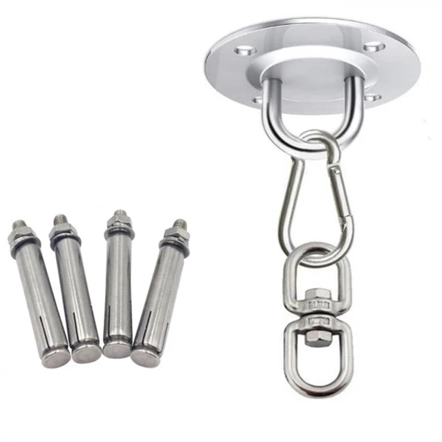 Stainless Steel Hammock Mount Ceiling Suspension Plates Hook Anchor Hanger Bracket For Gym Aerial Yoga Sex Swing Hanging Kit Round base C