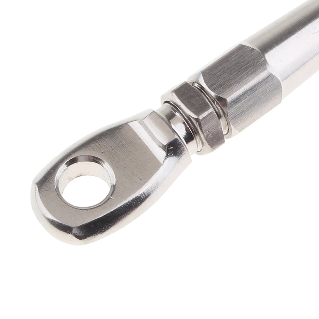 Marine 316 Stainless Steel Eye Shape Terminal Ring Eyelet Hook, Swageless Eye Rigging for 6mm 1/4 inch Wire Rope