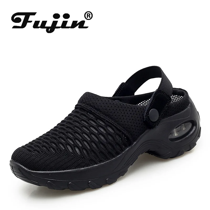 Fujin/женские босоножки Сезон лето Модель 2020 года Модные слипоны из дышащего