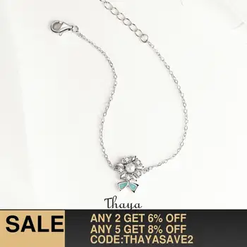 

Thaya S925 Silver Bridal Bouquet Bracelets Thin Chain Zircon Bracelets Handmade For Women Fine Jewelry Charming Bracelet