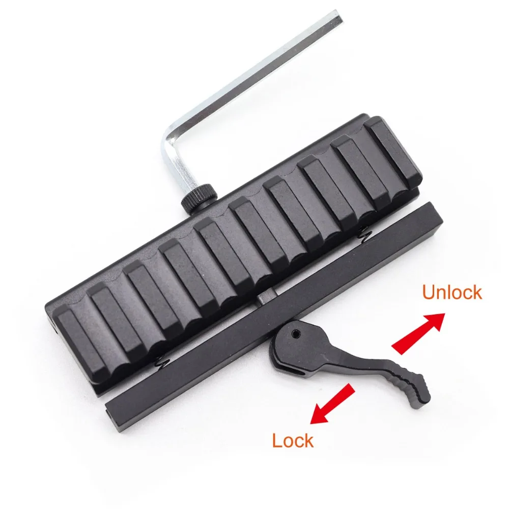 Lock For Riser Picatinny Rail Riser 360 TACTICAL 3-Slot - Quick Detach Lever Lock ...