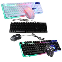 

New GTX300 USB Wired 104 Keys RGB Backlight Ergonomic Gaming Mouse Keyboard Set