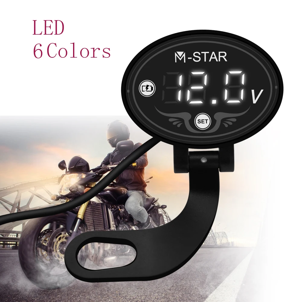 

Waterproof LED Digital Voltmeter Tester DC 9V to 24V voltage Panel Meter For Yamaha VMAX 1700 1200 125 WR250F wr 250f 250 f