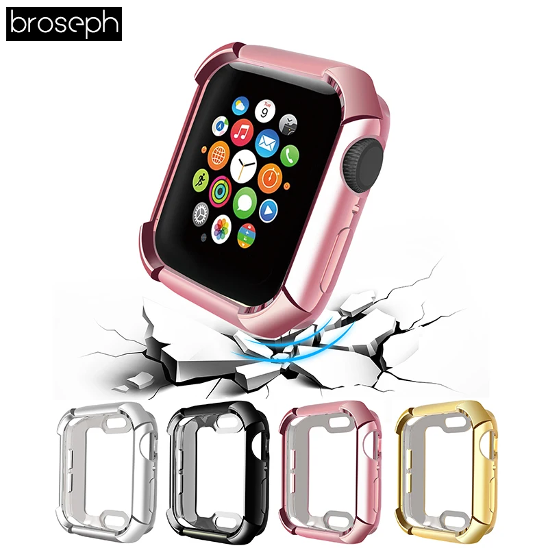Чехол для экрана чехол для Apple Watch 4 полосы 40 мм 44 мм TPU защитная накладка Корпус рамка для iwatch 4 аксессуары для часов