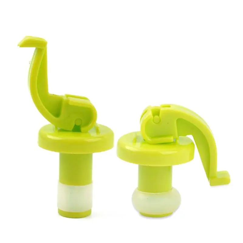 

2Pcs/set Novelty Silicone Wine Bottle Stoppers Beer Wine Cork Plug Bottle Cover Kitchen Bar Tool