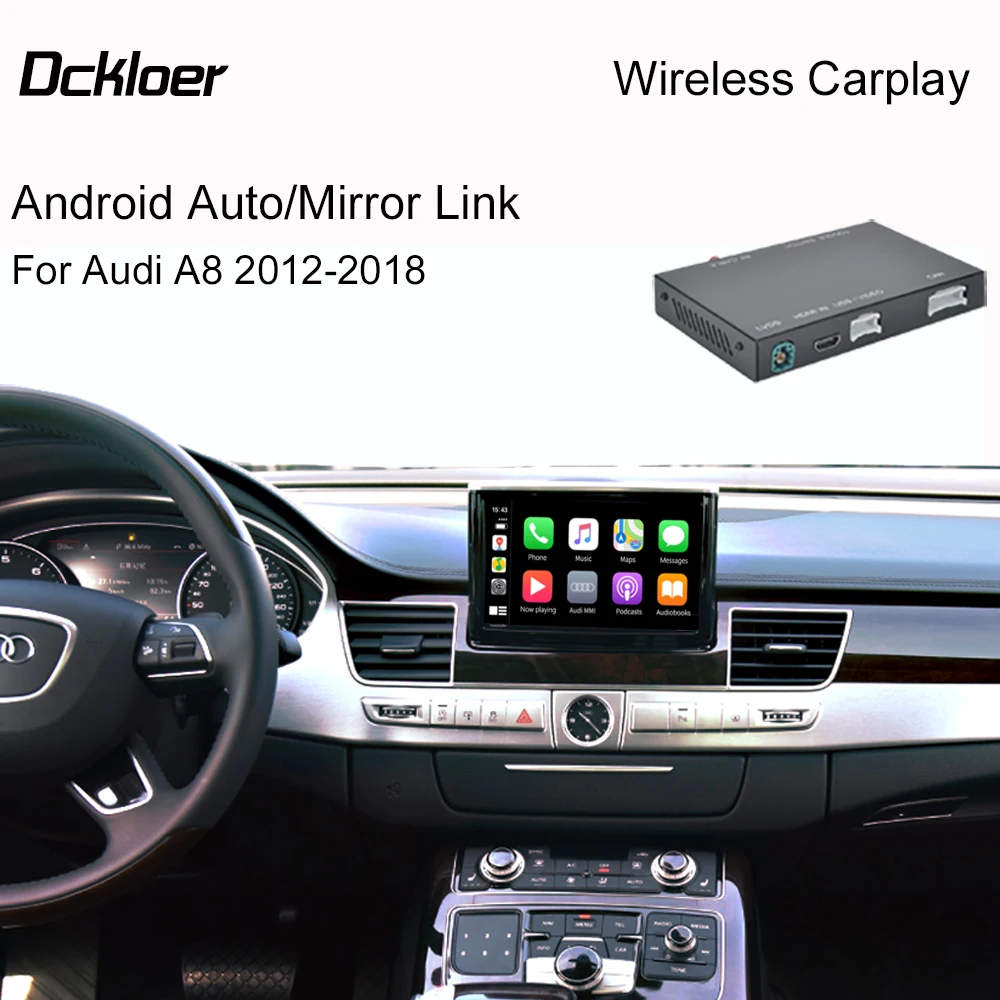 

Беспроводной автомобильный интерфейс Apple CarPlay Android для Audi A8 2012-2018, с функцией Mirror Link AirPlay Car Play Youtobe