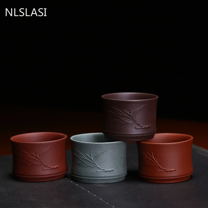NLSLASI 2 шт. Yixing ручной работы фиолетовая глина чайные чашки мастер чашка Личная